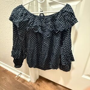 Sanctuary Dark Blue Polka Dot Skirt